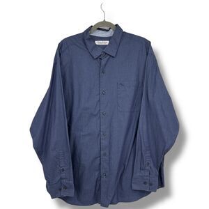 Tommy Bahama Newport Coast Mens 1XLB Blue Button Up Shirt Long Sleeve